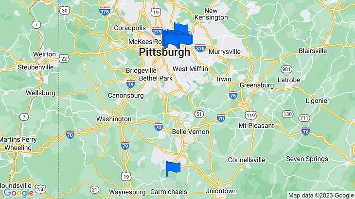 Pittsburgh Landmarks Map