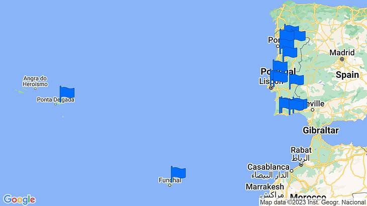 Portugal Places to Stay Map