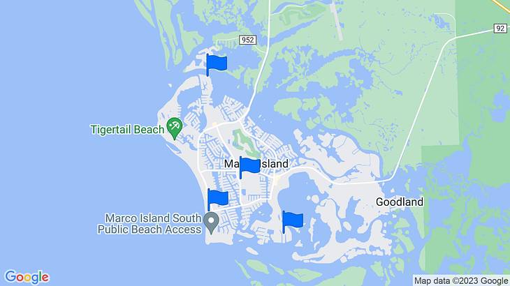 Marco Island Places to Stay Map