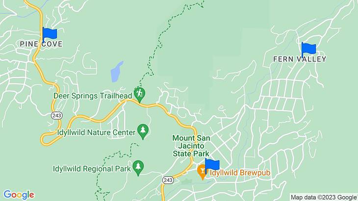 Idyllwild Places to Stay Map