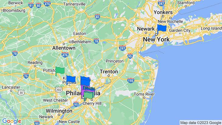 Philadelphia Date Ideas Map