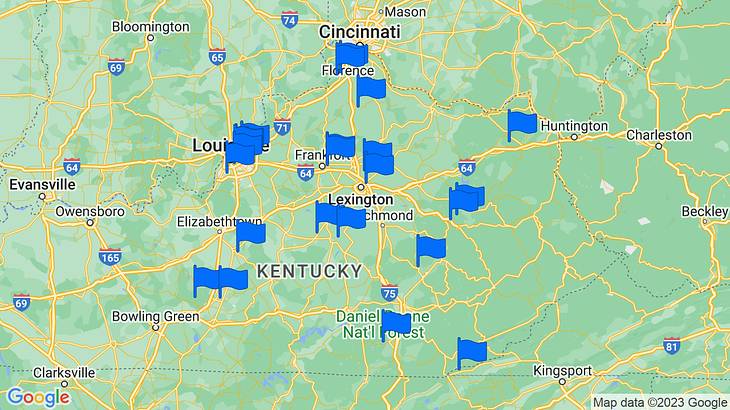 Kentucky Landmarks Map