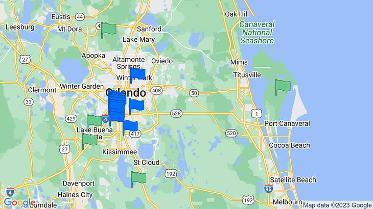 Orlando Things to Do Map
