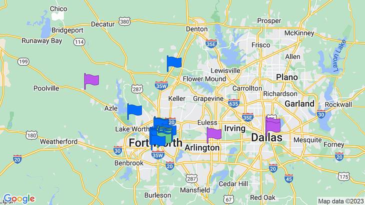 Fort Worth Date Ideas Map