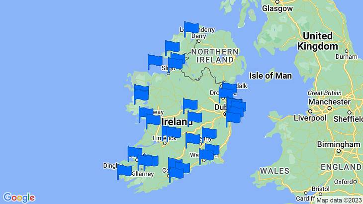 Ireland Landmarks Map