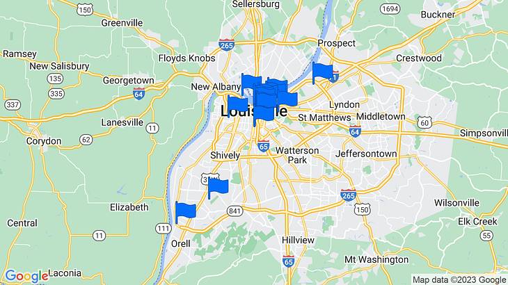 Louisville Landmarks Map