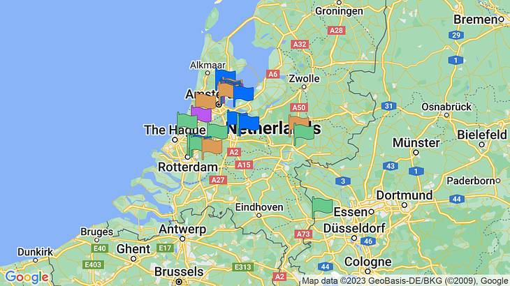 Netherlands Landmarks Map