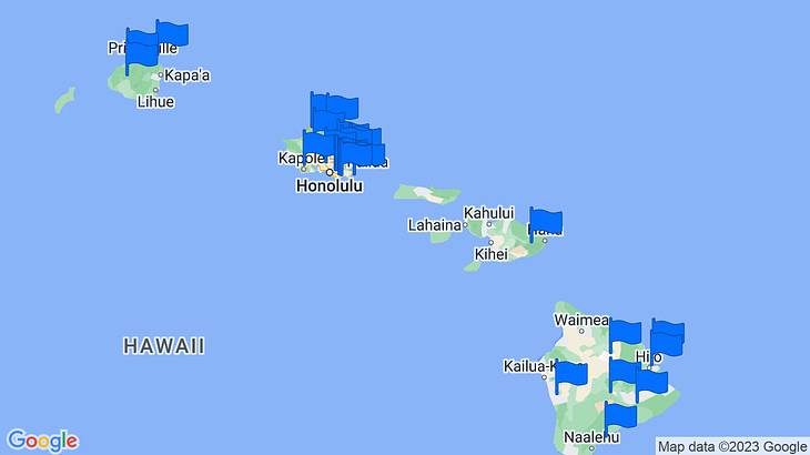 Hawaii Landmarks Map