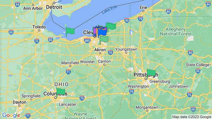 Cleveland Date Ideas Map