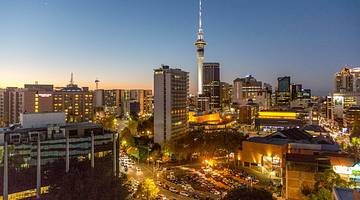 Indoor Activities in Auckland - Cityscape full of tall buildings, lights and cars