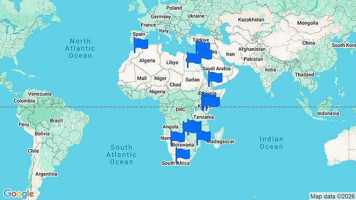 Africa Landmarks Map