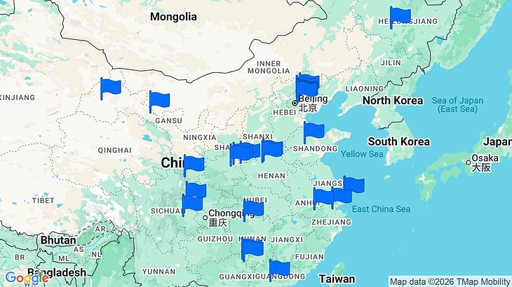 China Landmarks Map