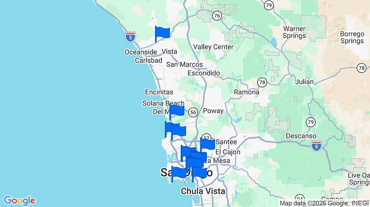 San Diego Landmarks Map