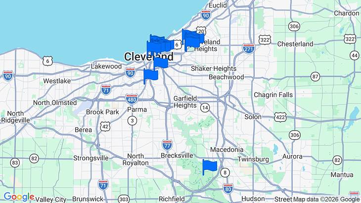 Cleveland Landmarks Map