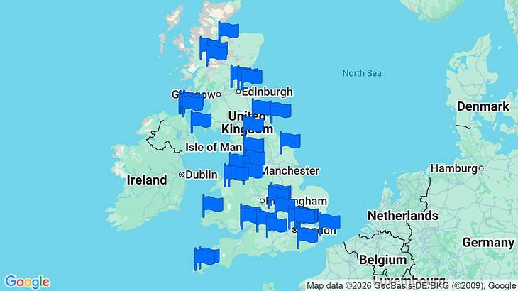 United Kingdom Landmarks Map