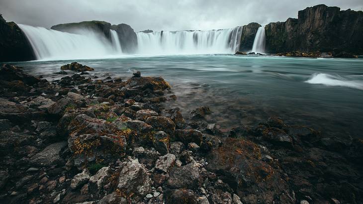 Godafoss Waterfall is one of the most beautiful waterfalls in Iceland