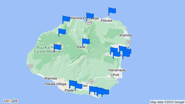 Kauai Things to Do Map