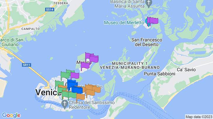 Venice 4-Day Itinerary Map