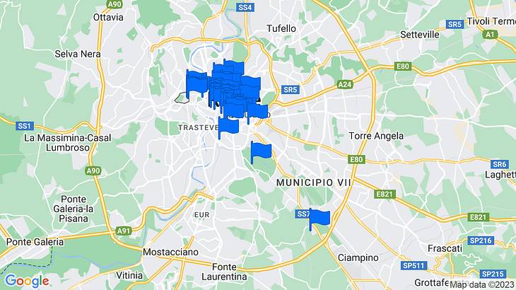 Rome Landmarks Map