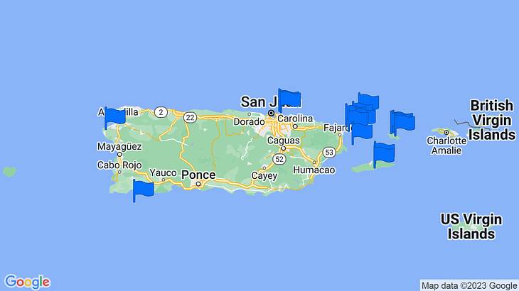 Puerto Rico Snorkeling Map