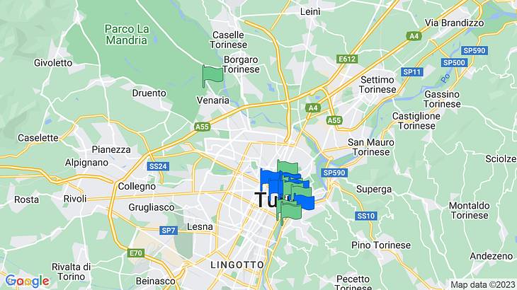 Turin 2-Day Itinerary Map