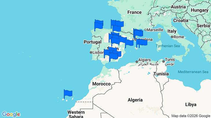 Spain Landmarks Map