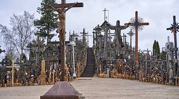 View from in front of the Hill of Crosses, Lithuania