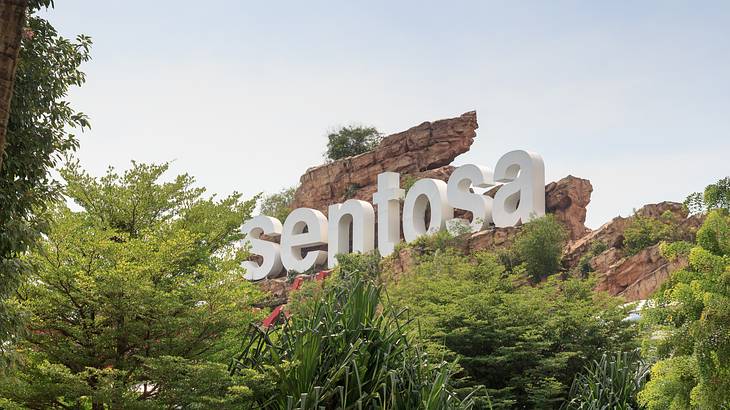 Sentosa Sign on Sentosa Island, Singapore