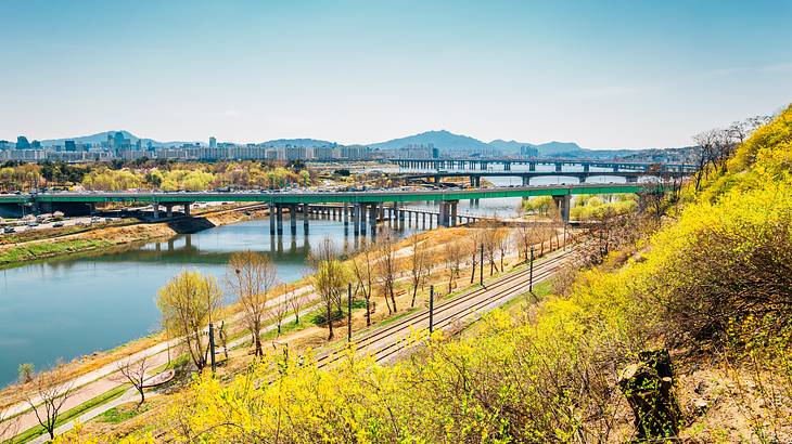 View of the Han River and Seoul City