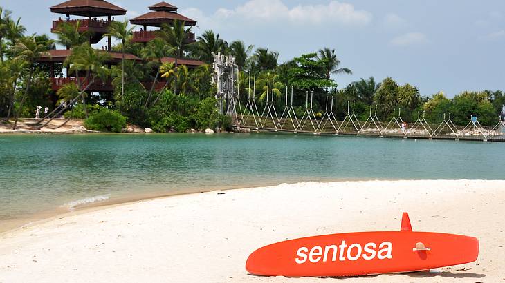 Sentosa Sign on Sentosa Island, Singapore