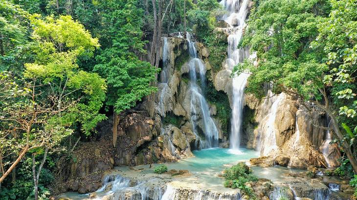 Kuang Si Falls, Luang Prabang, Laos Kuang Si Falls, Luang Prabang, Laos
