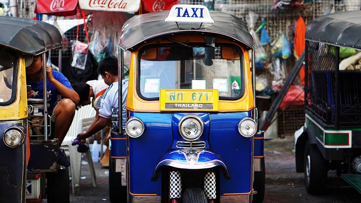Blue Rickshaw in Bangkok, Thailand