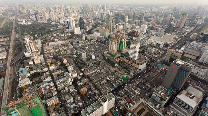 Daytime Cityscape of Bangkok From Above