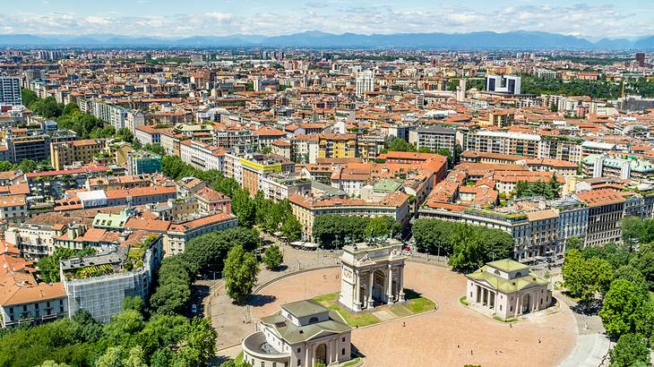 Cityscape of Milan, Italy