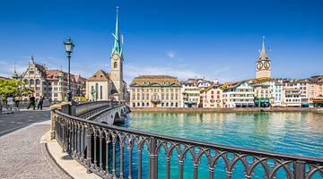 Fraumunster Church and the Limmat River are places to see on this Zurich itinerary
