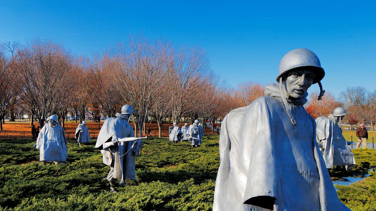 On your long weekend in Washington, DC, itinerary visit the Korean War Memorial
