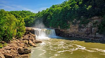 One of the fun things to do with kids in Kentucky is discovering Cumberland Falls