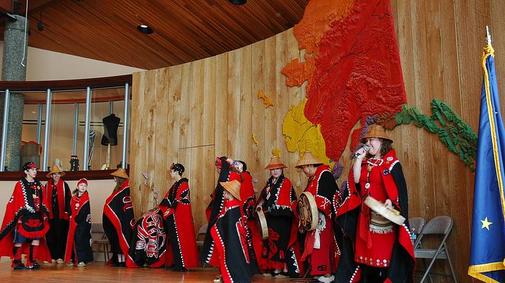 One of the famous landmarks in Alaska is the Alaska Native Heritage Center