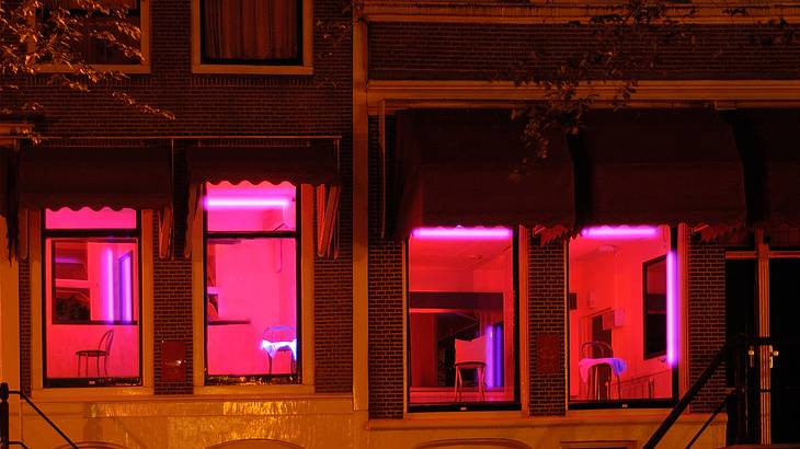 Shop Windows in the Red Light District of Amsterdam Shop Windows in the Red Light District of Amsterdam