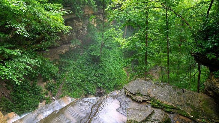 One of the many famous landmarks in Indiana is Clifty Falls State Park One of the many famous landmarks in Indiana is Clifty Falls State Park