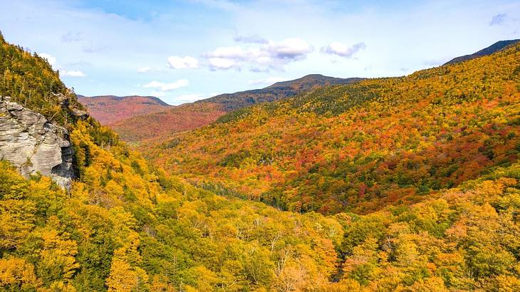 One of the most scenic famous landmarks in Vermont is Smugglers Notch State Park