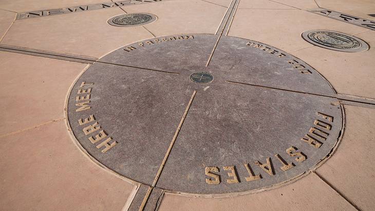 One of the most famous landmarks in New Mexico is the Four Corners Monument One of the most famous landmarks in New Mexico is the Four Corners Monument