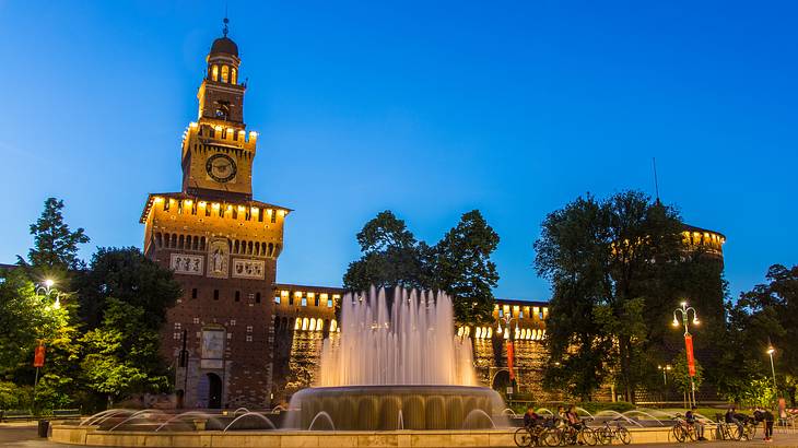 Sforza Castle at night Sforza Castle at night