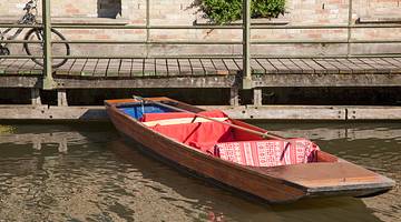 Punt Boat on River Cam in Cambridge, United Kingdom