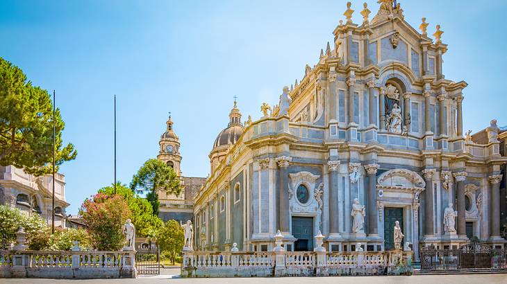 Cathedral of San’Agata in Piazza del Duomo in Catania, Sicily, Italy