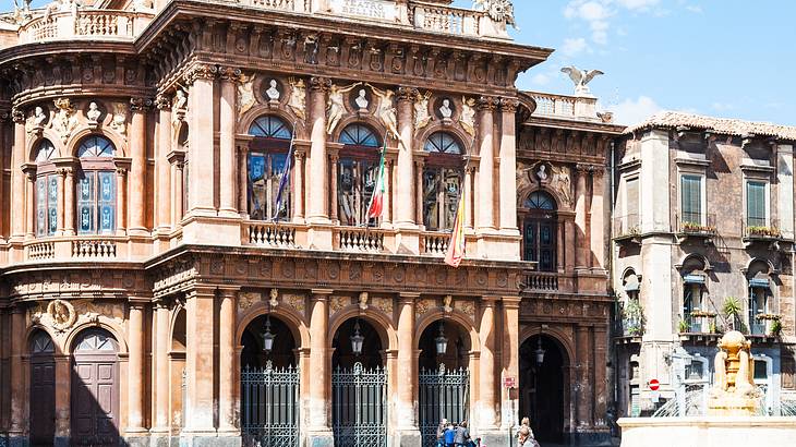 Teatro Massimo Bellini on Piazza in Catania, Sicily, Italy
