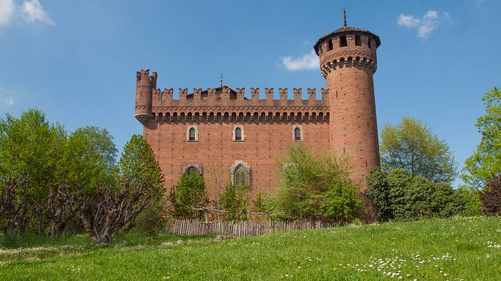 The Medieval Castle in Parco del Valentino in Turin, Italy