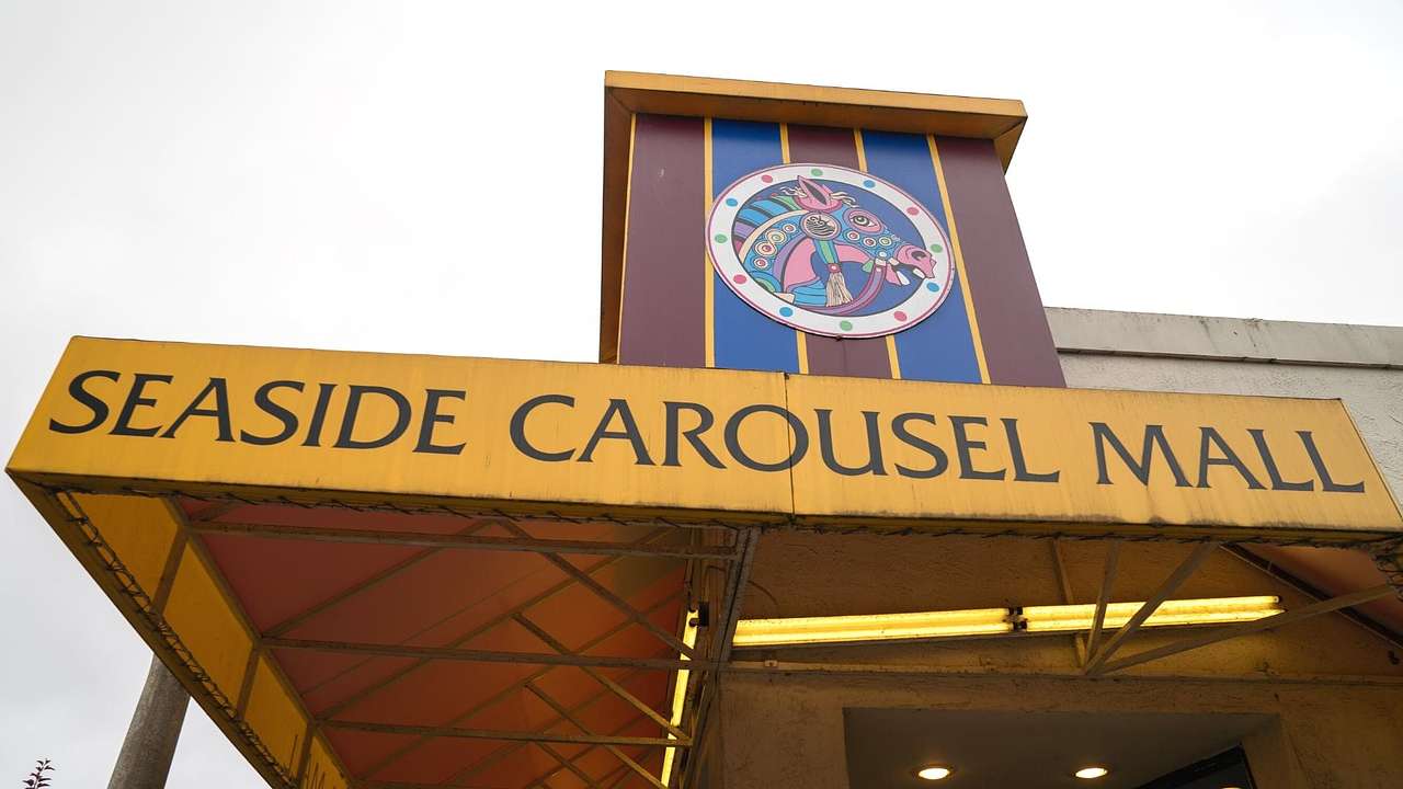 One of many fun things to do in Seaside, Oregon, is shopping at Seaside Carousel Mall