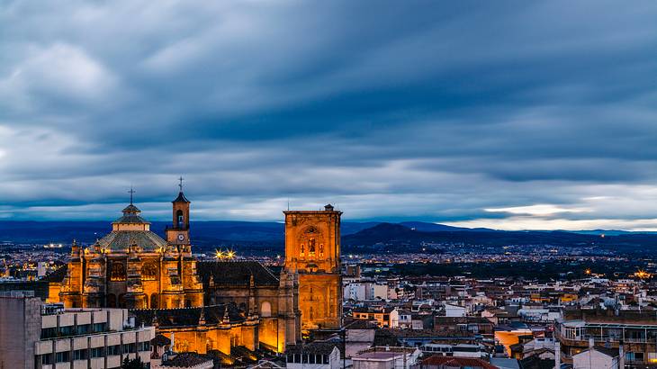 Catedral de Granada at sunset, Granada, Spain Catedral de Granada at sunset, Granada, Spain