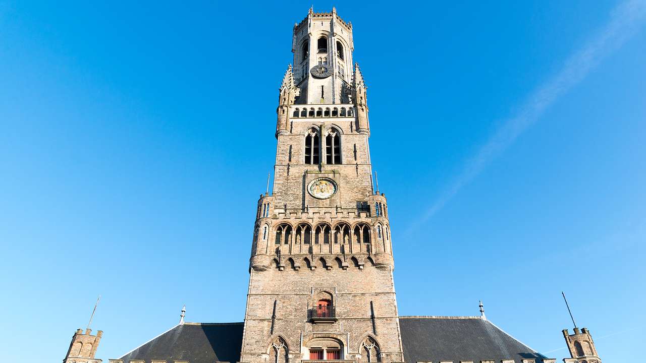 The tall Belfry Tower is a must on your 2 days in Bruges itinerary